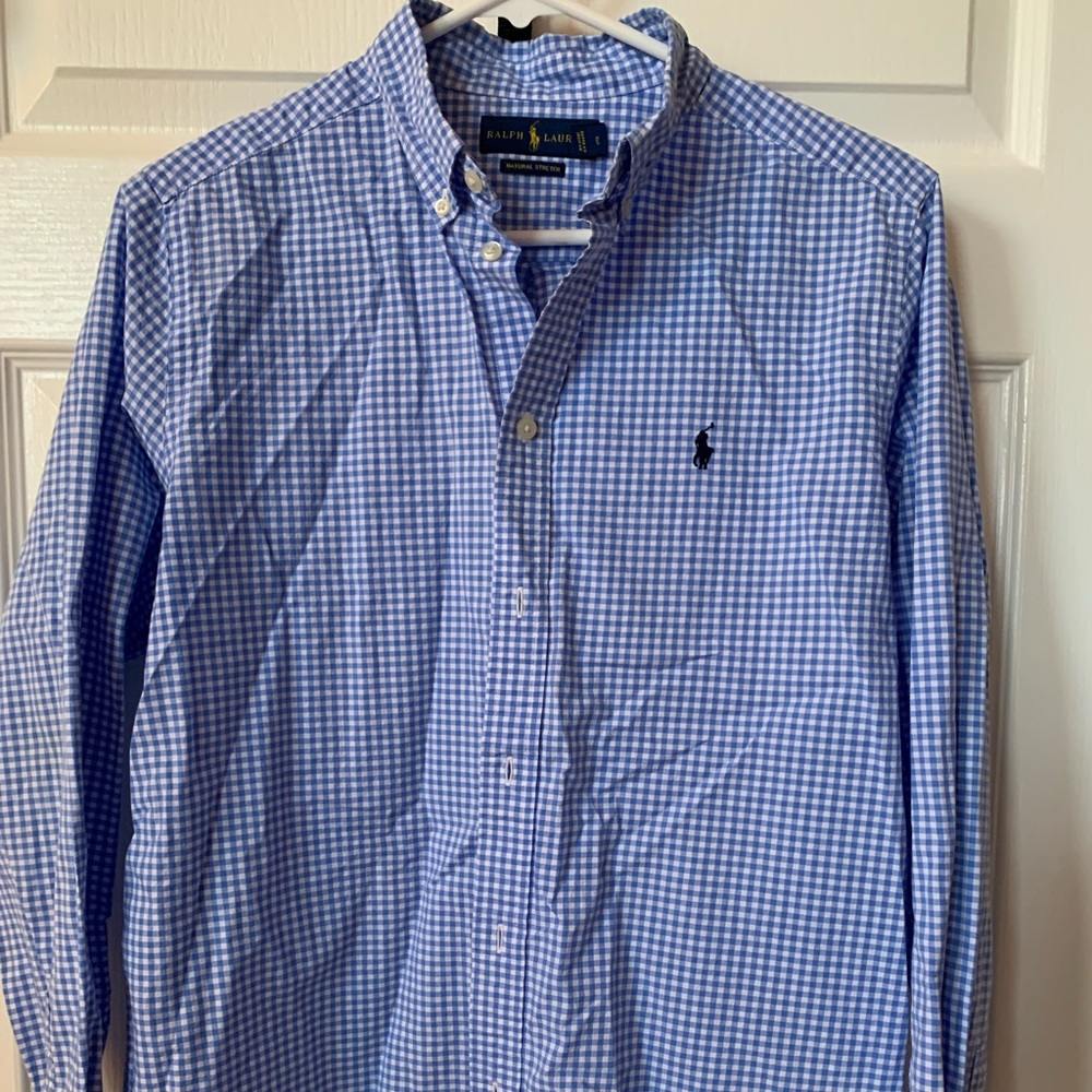Ralph Lauren big boys cotton poplin long-sleeve shirt